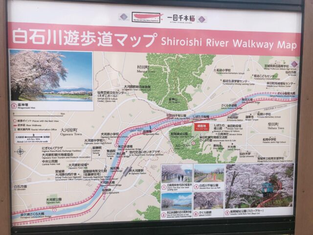 白石川遊歩道マップ